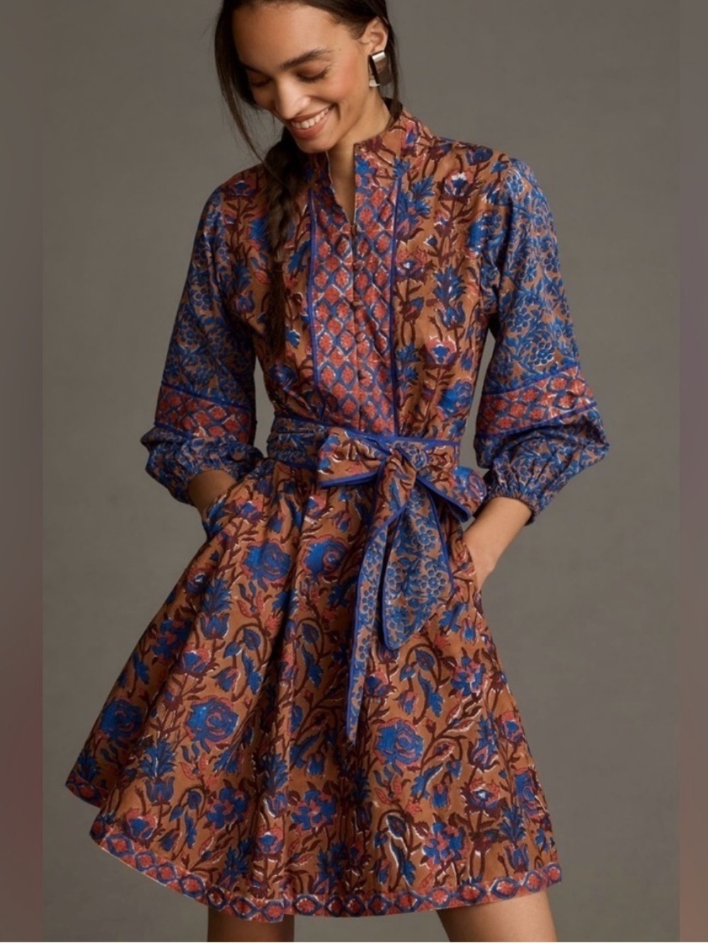 Anthropologie Sue Sartor Flounce Shorty Dress